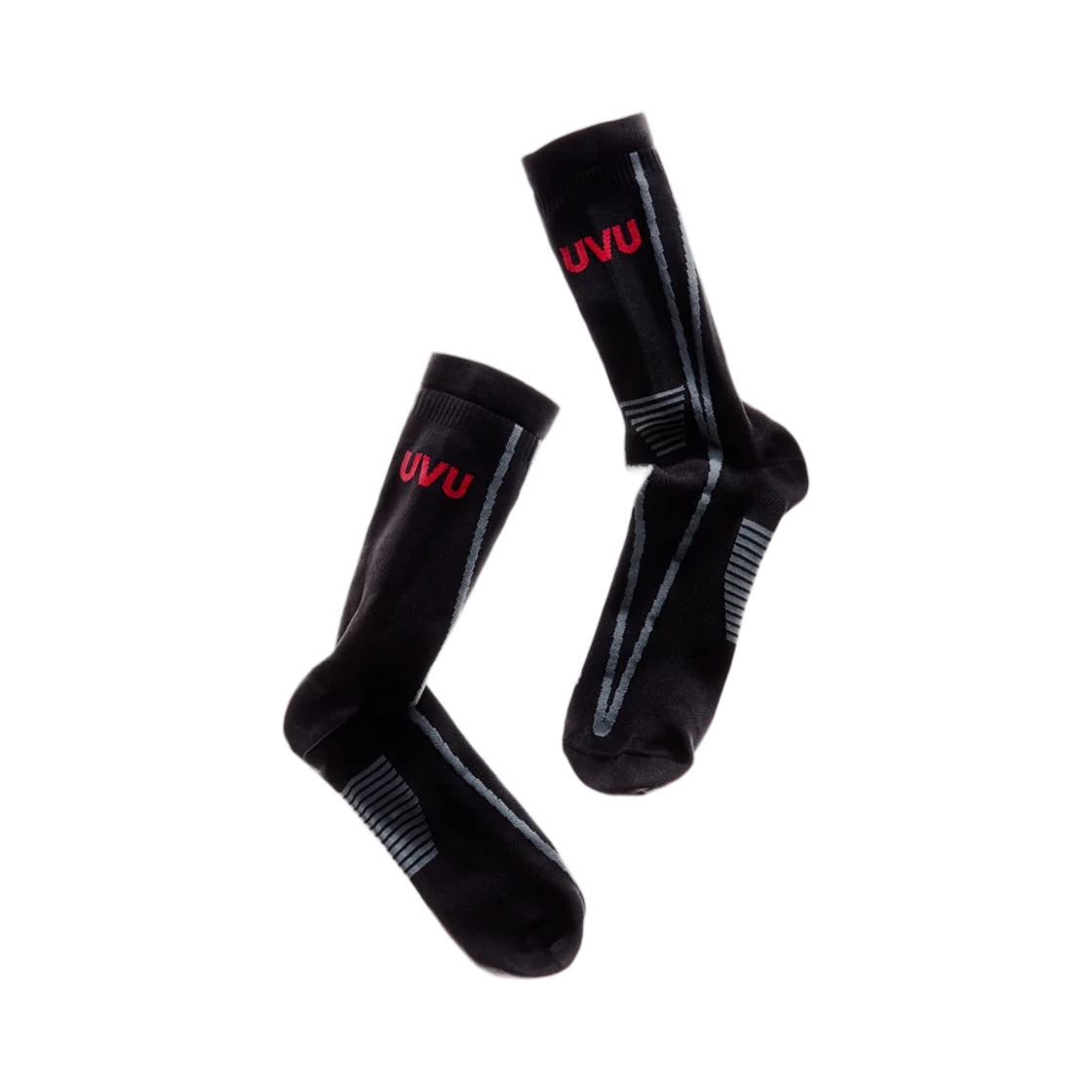 - UVU Running Sock Black Red