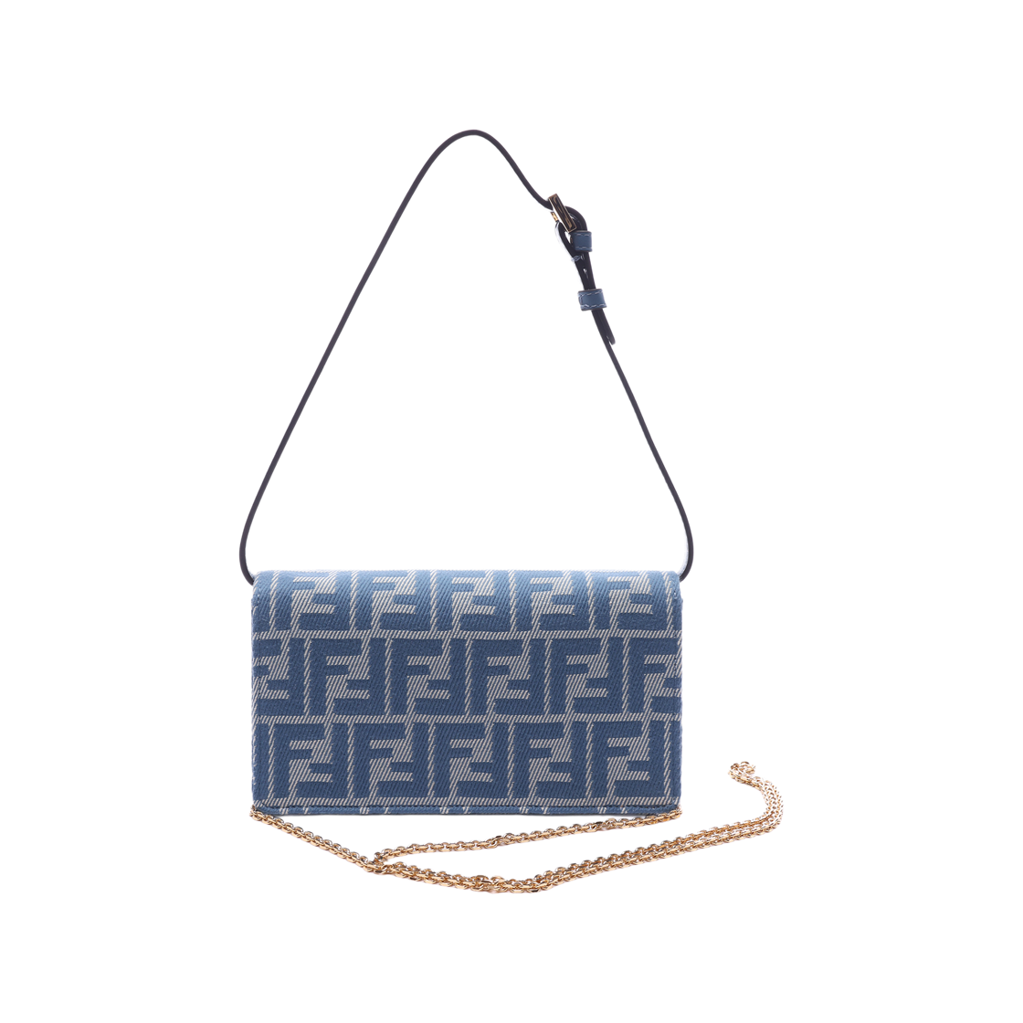 [15% 쿠폰] 펜디 바게트 FF 자카드 데님 체인 월렛([15% 쿠폰] Fendi Baguette FF Jacquard Denim Chain Wallet Blue) - 4