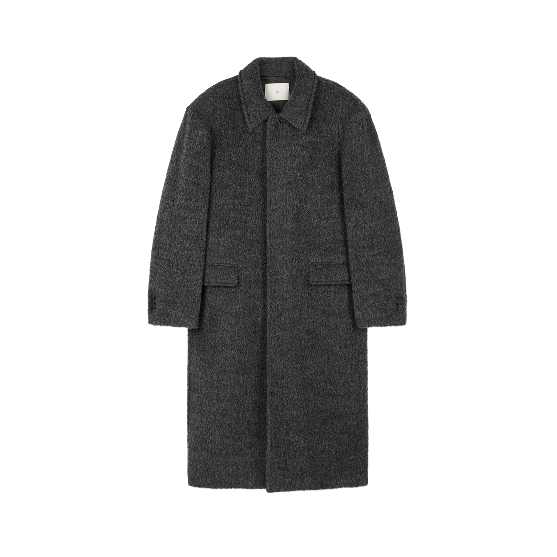 TNCO6F101CG TNGT Oversized Alpaca Mac Coat Dark Grey