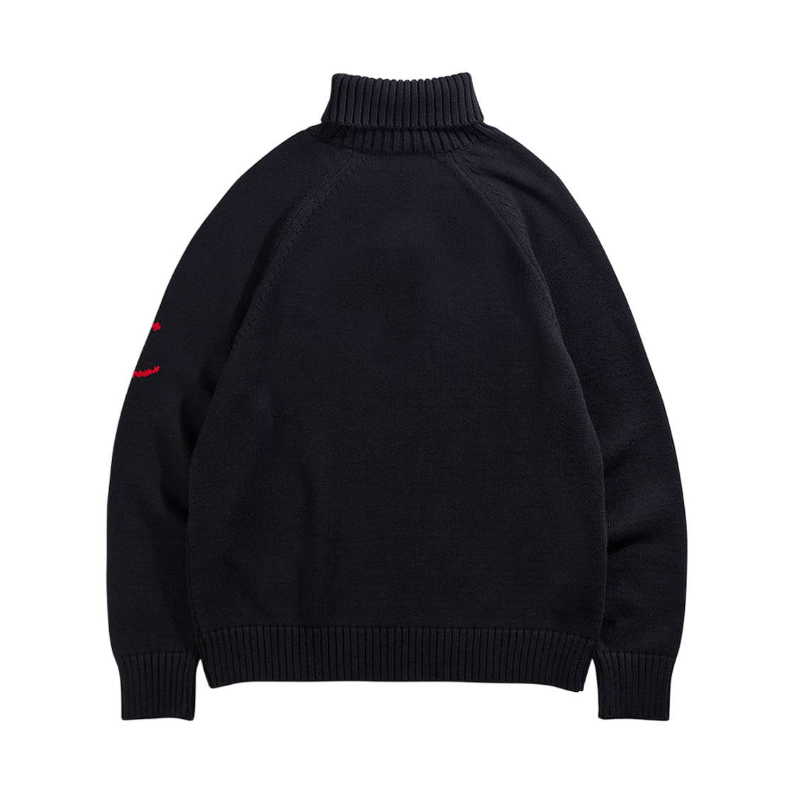 건지울른스 헤비코튼 터틀넥 스웨터 블랙(Guernsey Woollens Heavy Cotton Turtleneck Sweater Black) - 2