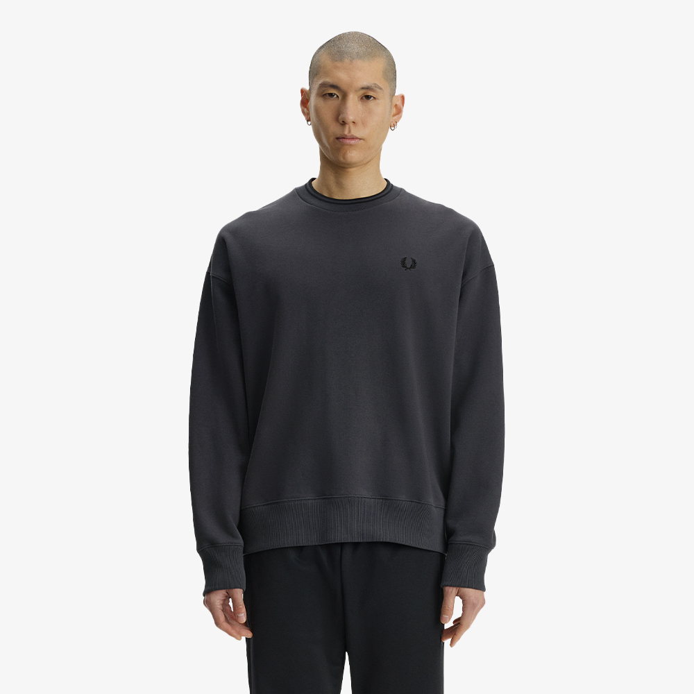프레드페리 오버사이즈드 팁드 스웻셔츠 앵커그레이(Fred Perry Oversized Tipped Sweatshirt Anchor Grey) - 3