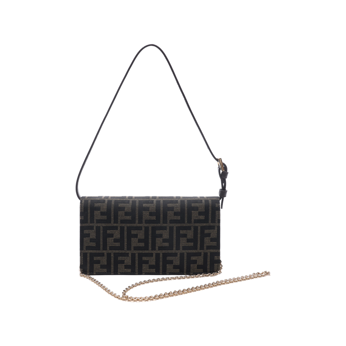 [15% 쿠폰] 펜디 FF 자카드 튜브 체인 월렛 브라운([15% 쿠폰] Fendi FF Jacquard Tube Chain Wallet Brown) - 4