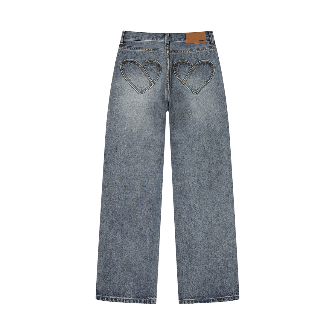 피어 엑스걸 하트 포켓 데님 팬츠 블루(PEER X-girl Heart Pocket Denim Pants Blue) - 2