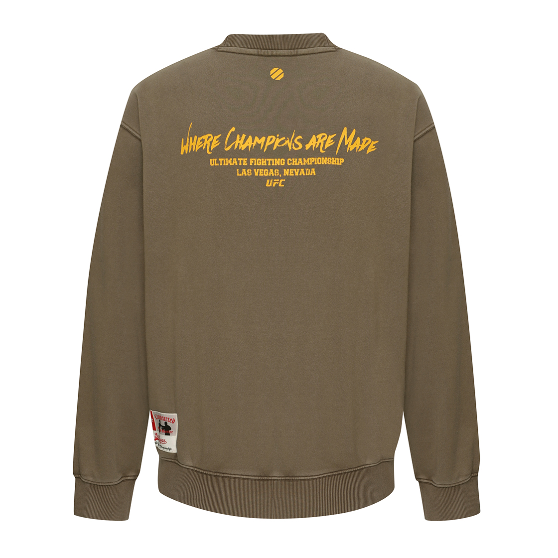 유에프씨 스포츠 다잉 레터링 릴렉스핏 맨투맨 다크 카키(UFC SPORT Dyeing Lettering Relaxed Fit Sweatshirt Dark Khaki) - 3