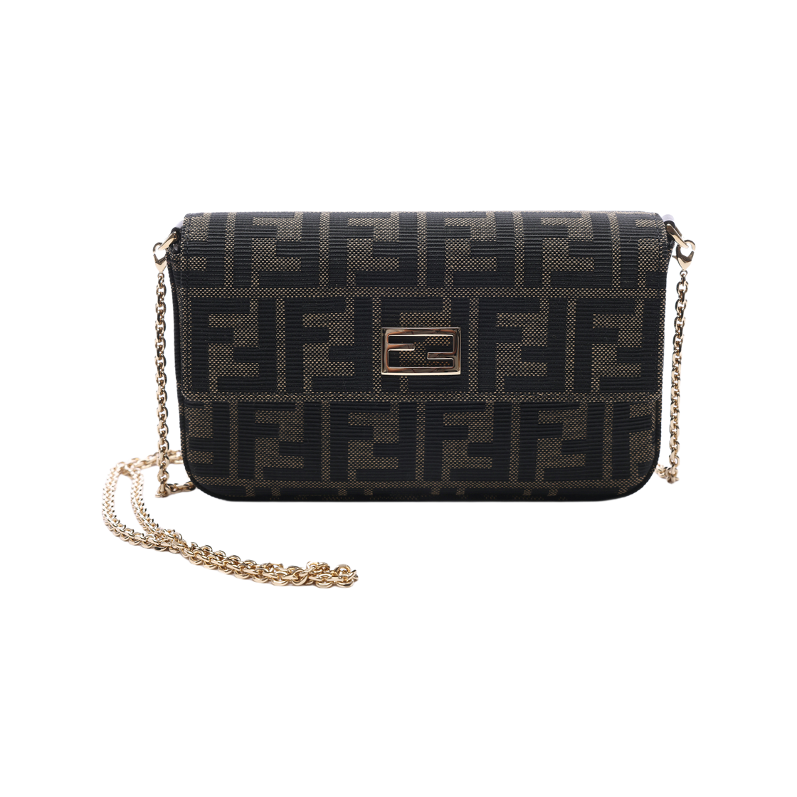 8M0600 B1JY F0VAT 26F [15% 쿠폰] Fendi Tube Chain Wallet Brown