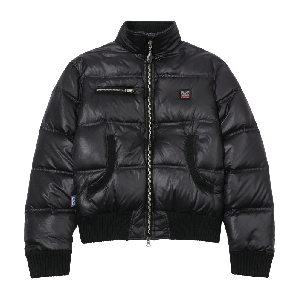 스포츠챔버 패널 크롭 푸퍼 자켓 블랙(SPORT CHAMBER Panel Cropped Puffer Jacket Black)