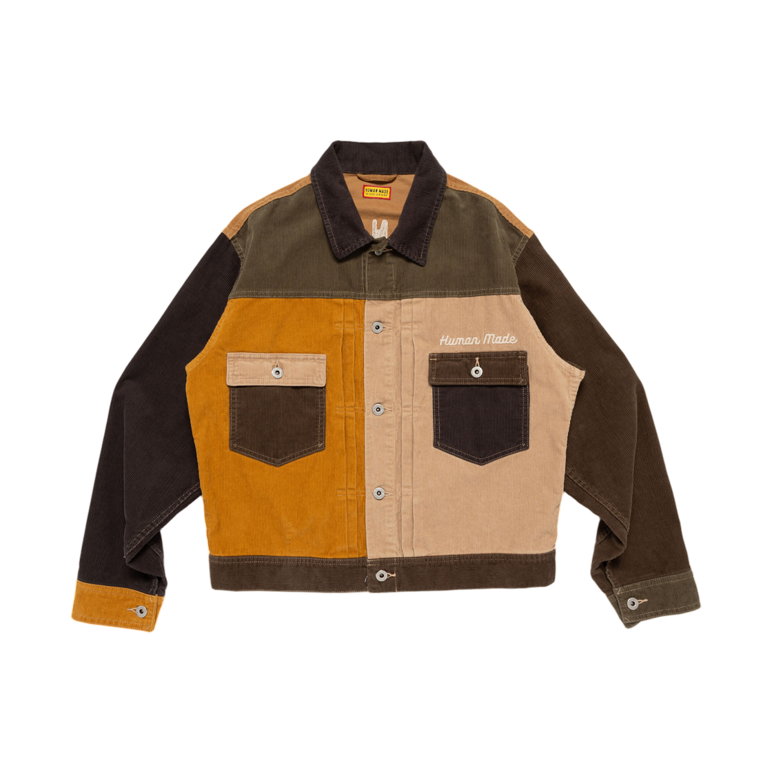 HM32JK047 Human Made Corduroy Work Jacket Olivedrab