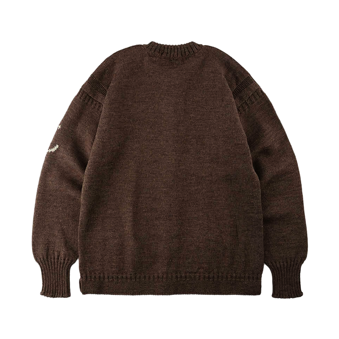 건지울른스 피셔맨 홀가먼트 가디건 다크 브라운(Guernsey Woollens Fisherman Wholegarment Cardigan Dark Brown) - 2