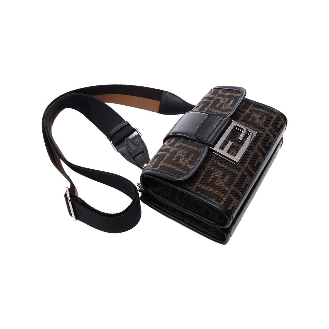 [15% 쿠폰] 펜디 더블 바게트 FF 자카드 백 브라운([15% 쿠폰] Fendi Double Baguette FF Jacquard Bag Brown) - 5