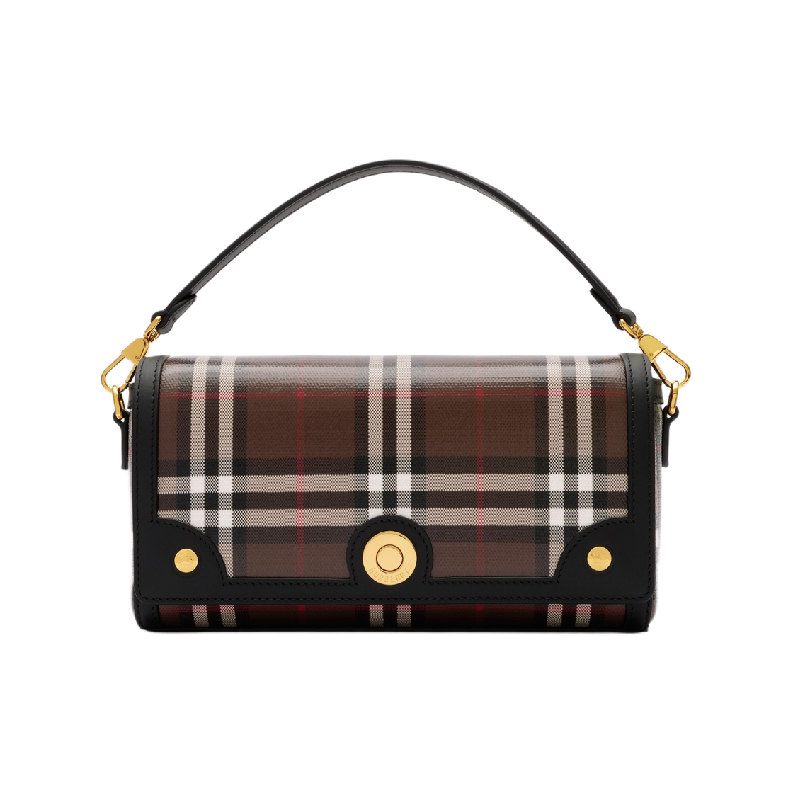 8132630 Burberry Top Handle Note Bag Chocolate Brown