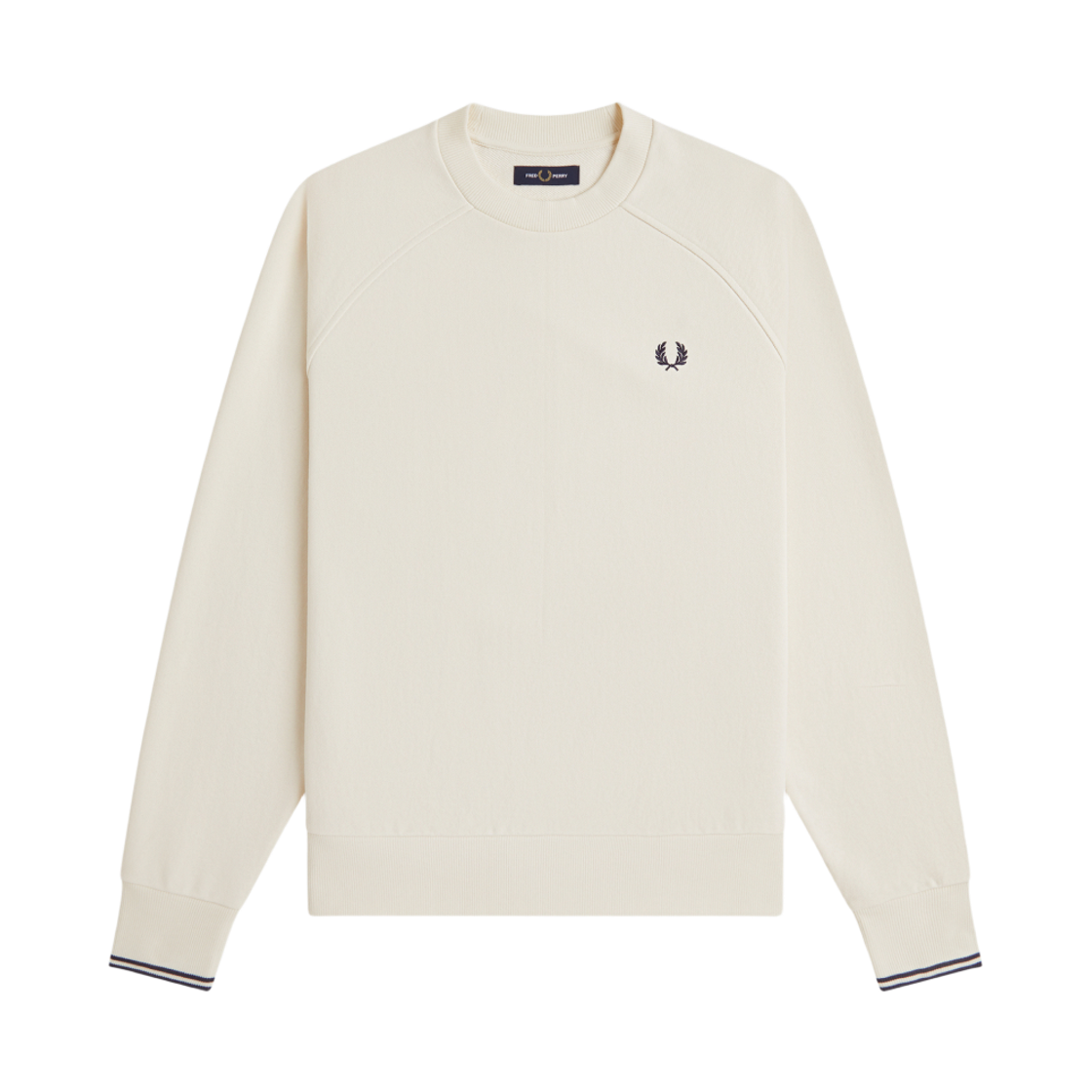 프레드페리 릴렉스드 팁드 크루넥 스웻셔츠 에크루(Fred Perry Relaxed Tipped Crewneck Sweatshirt Ecru)