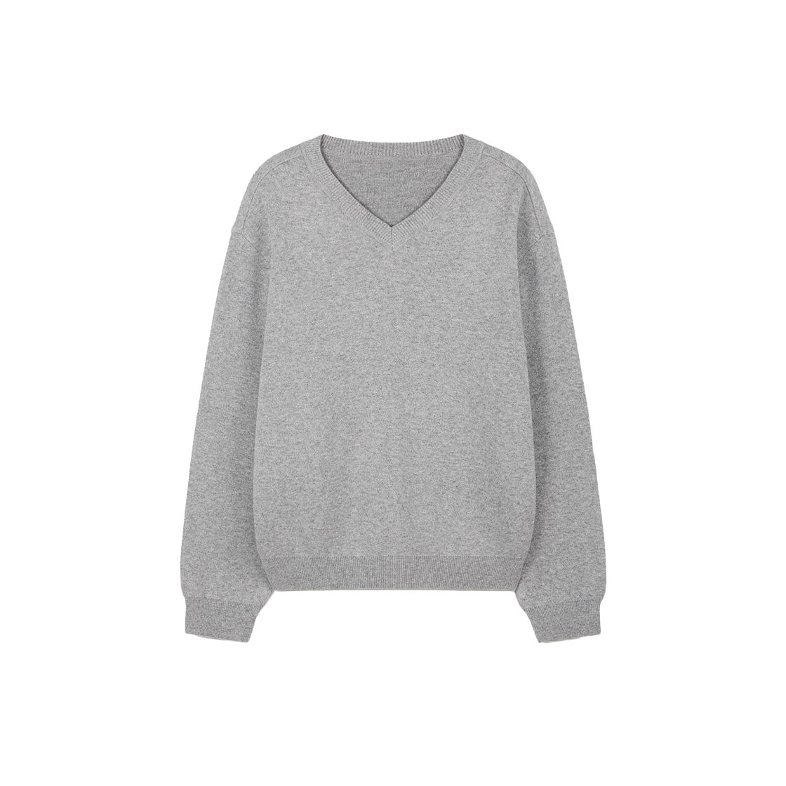 TNSW6F114G2_W TNGT W Cashmere Blended V-Neck Knit Top Grey