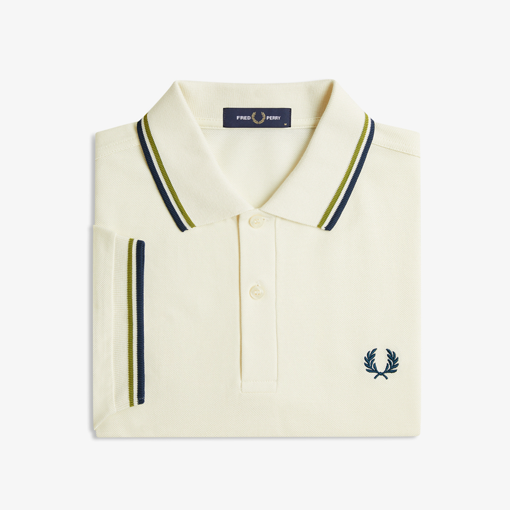 프레드페리 M3600 트윈 팁 프레드페리 셔츠 에크루/애플/모드블루(Fred Perry M3600 Twin Tipped Fred Perry Shirt Ecru/Apple/Mod Blue) - 6