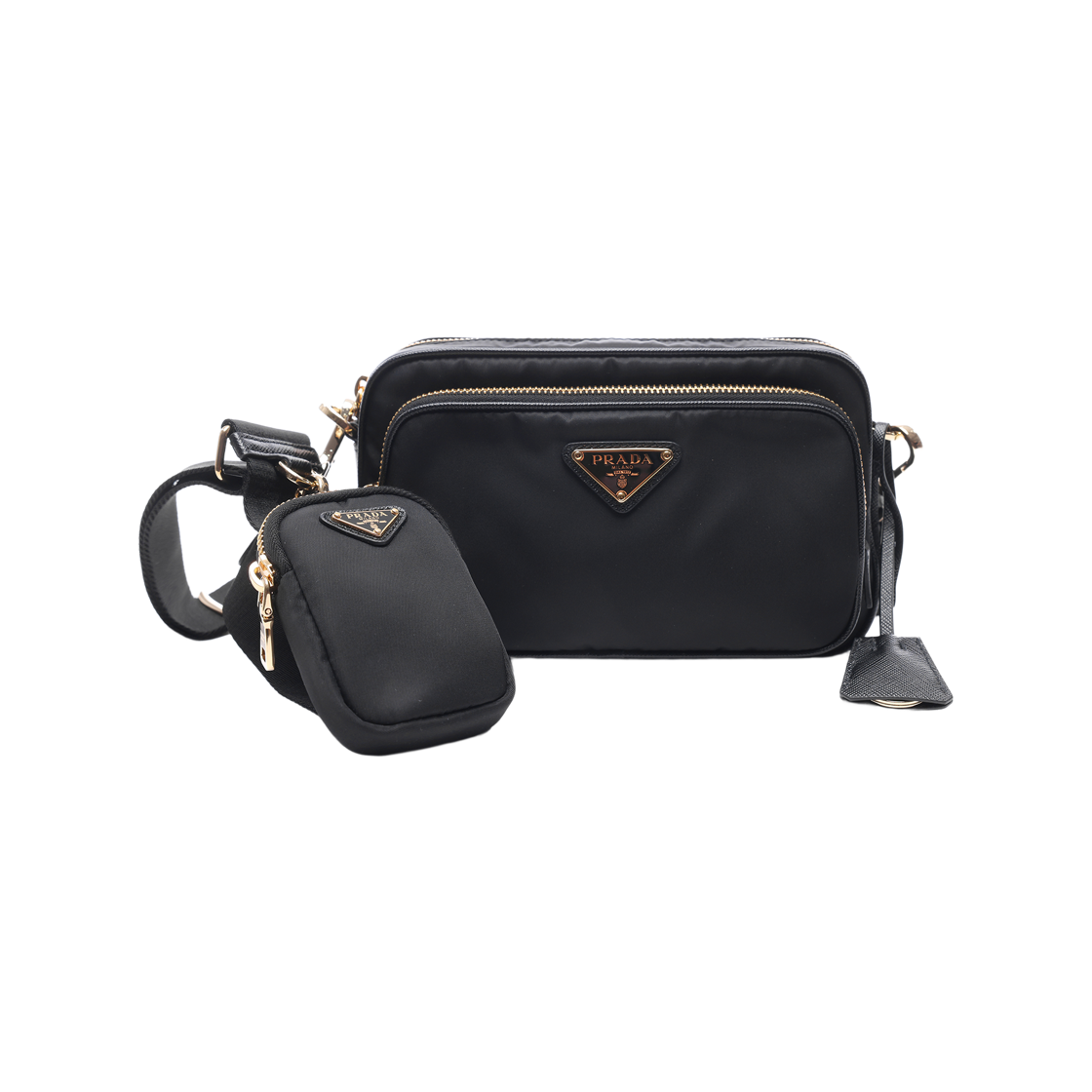 [15% 쿠폰] 프라다 리나일론 크로스바디백 블랙([15% 쿠폰] Prada Re-Nylon Crossbody Bag Black) - 2