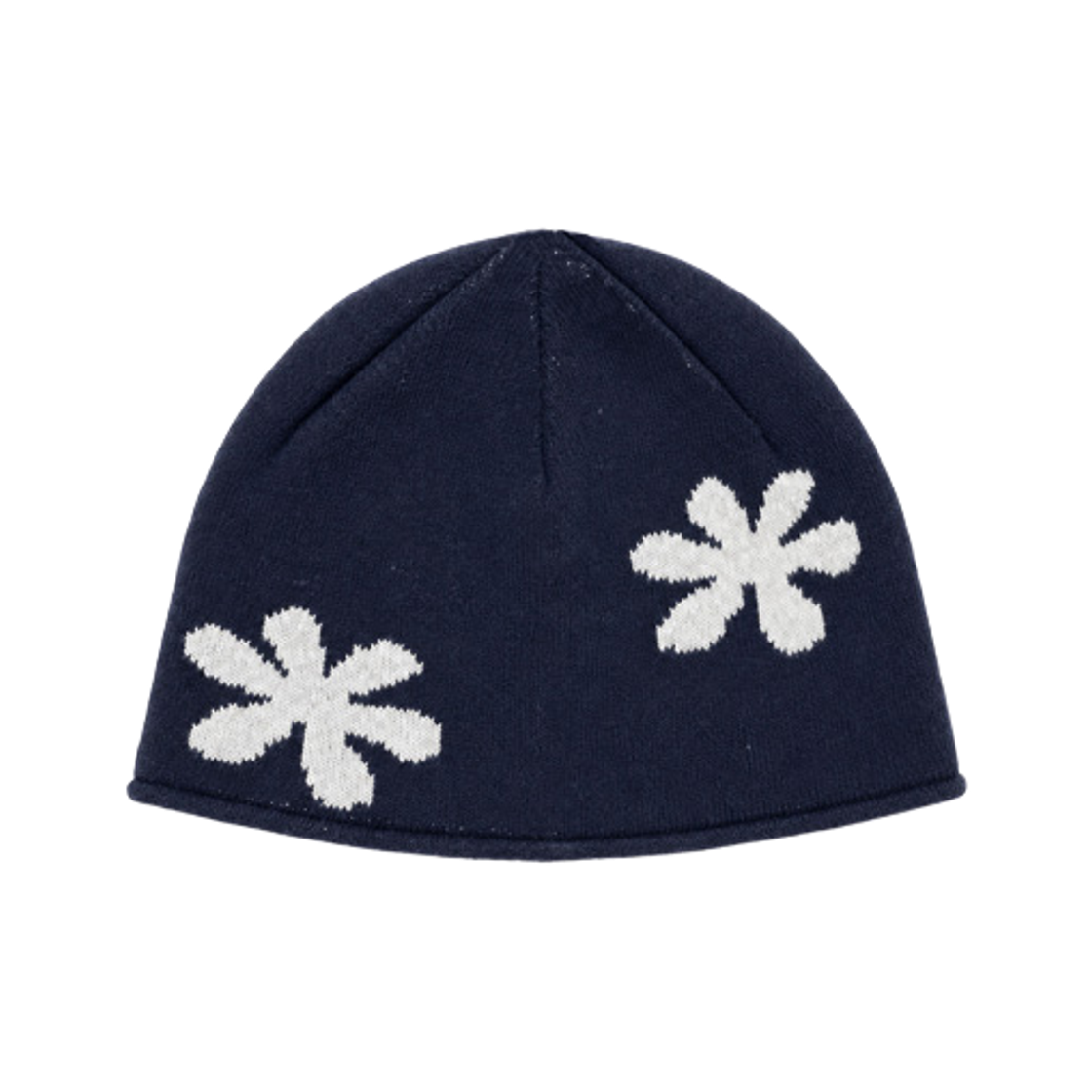 F263HT12 FRITUR Daisy Rollup Beanie Navy_F263HT12