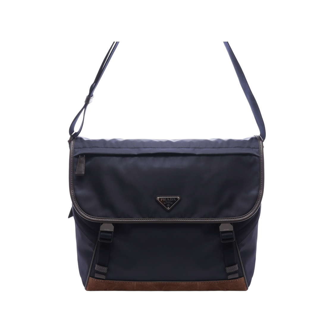 2VD052 384 F0C1B V OYF [15% 쿠폰] Prada Small Re-Nylon and Leather Shoulder Bag Blue Coffee