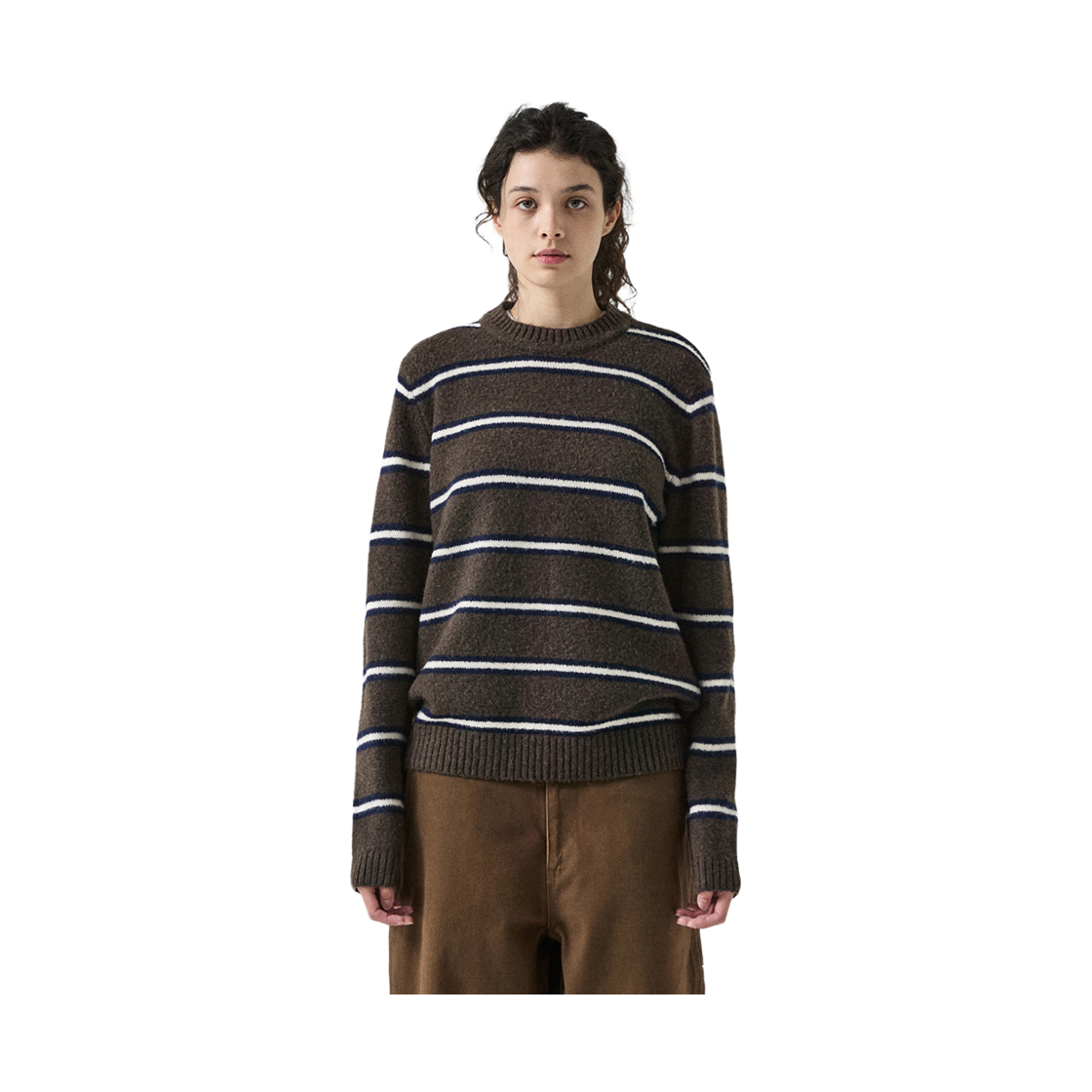 미니멀프로젝트 헤이즈 스트라이프 니트 MNT117 브라운(MINIMALPROJECT Hayes Stripe Knit MNT117 Brown) - 3
