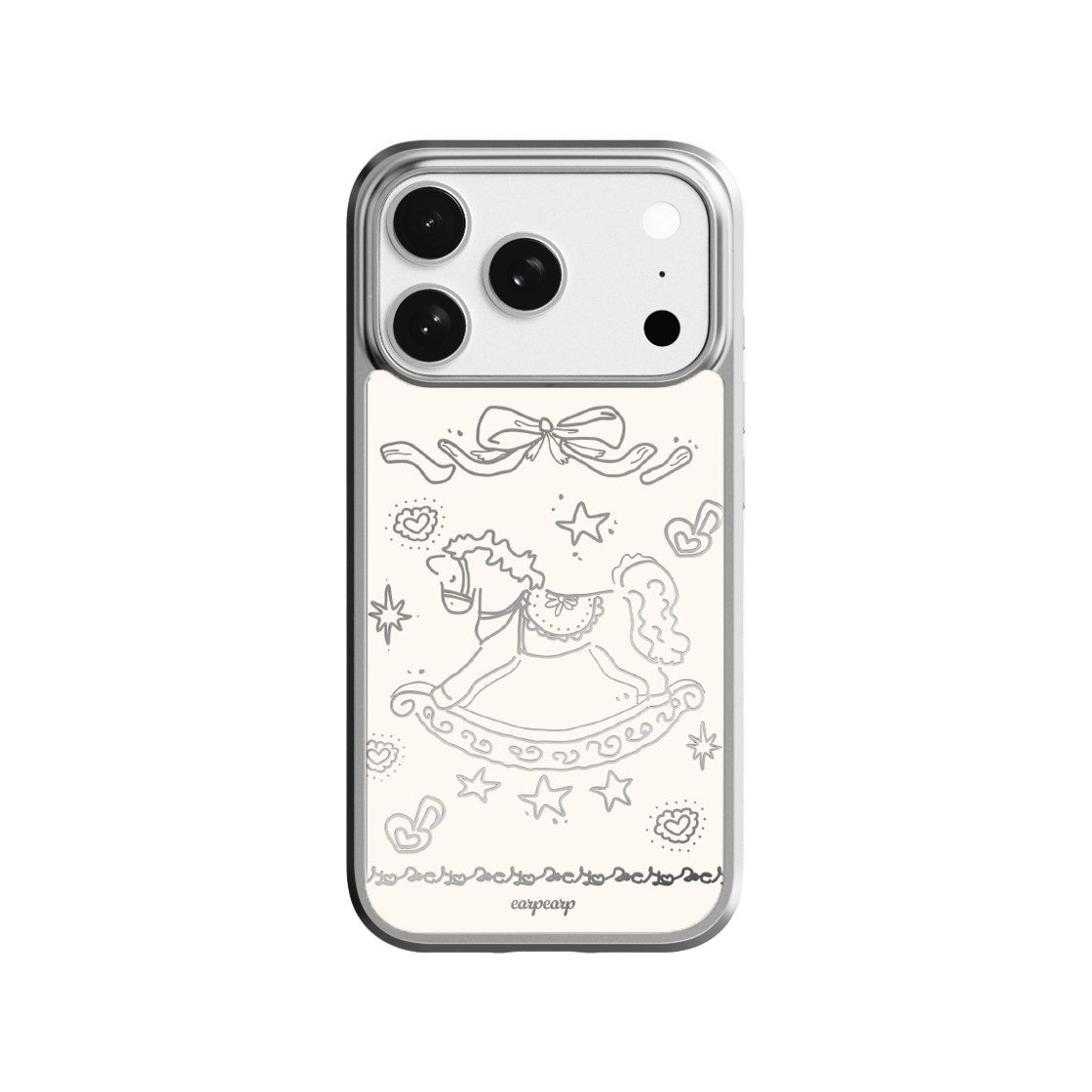 어프어프 빈티지 포니 맥세이프 미러 케이스 실버(EARPEARP Vintage Pony Magsafe Mirror Case Silver) - 1