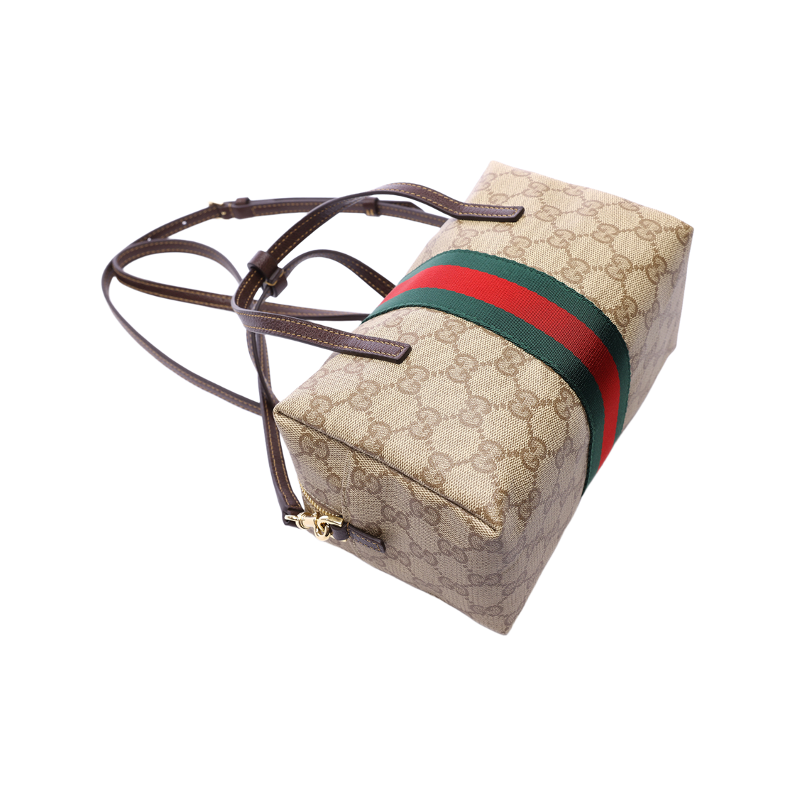 [15% 쿠폰] 구찌 웹 미니 보스턴 백 샌드 브라운([15% 쿠폰] Gucci Web Mini Boston Bag Sand Brown) - 5