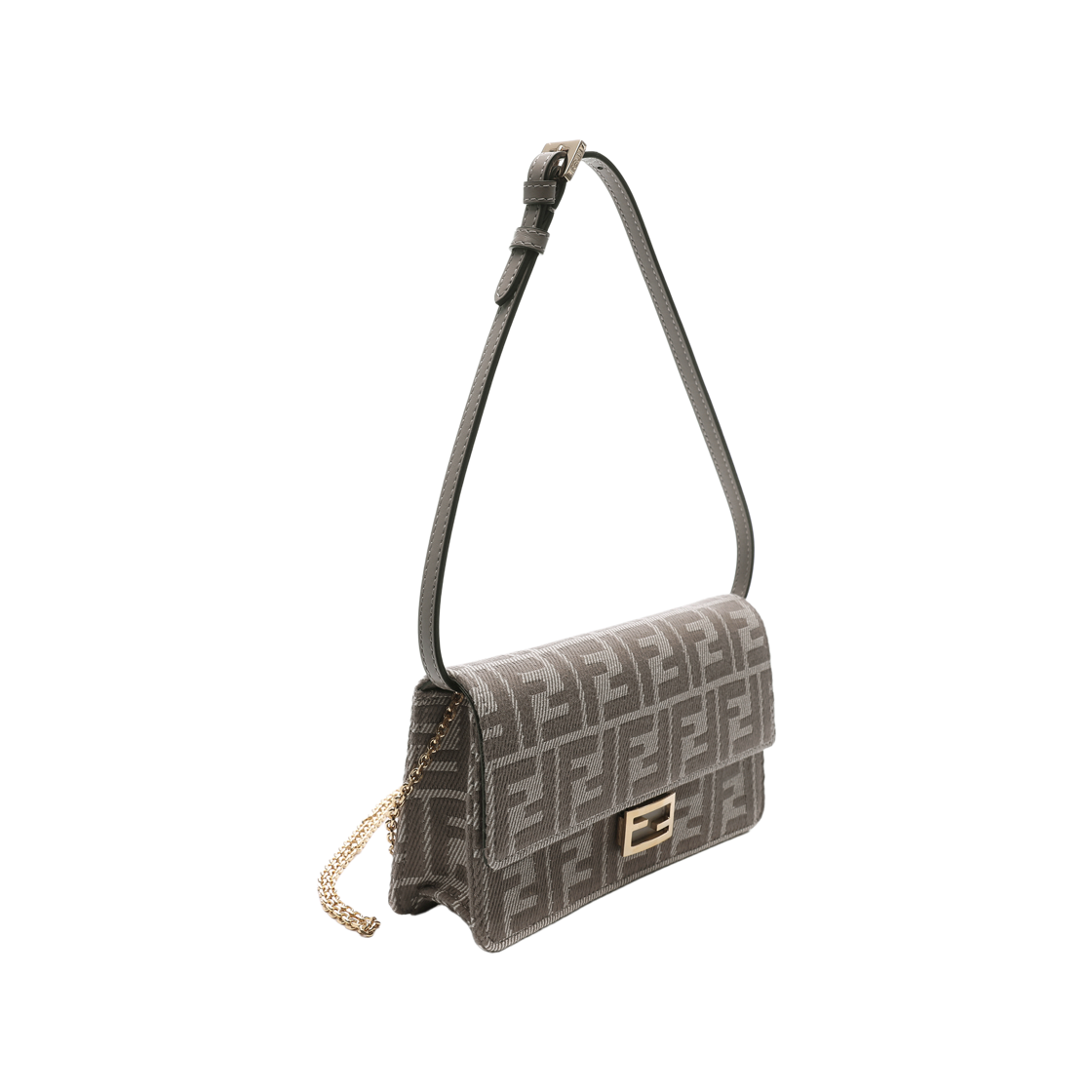 [15% 쿠폰] 펜디 FF 자카드 체인 바게트 월렛 베이지([15% 쿠폰] Fendi FF Jacquard Wallet on Chain Baguette Beige) - 3