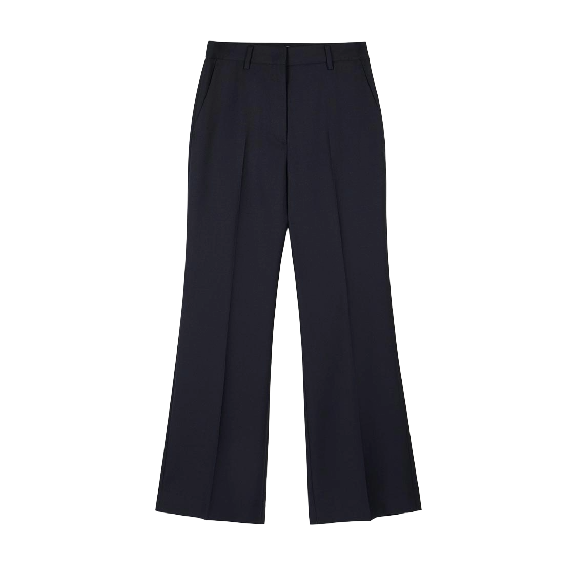 TNPA6F300N2 TNGT W Wool Blend Comfort Flared-Fit Pants Dark Navy