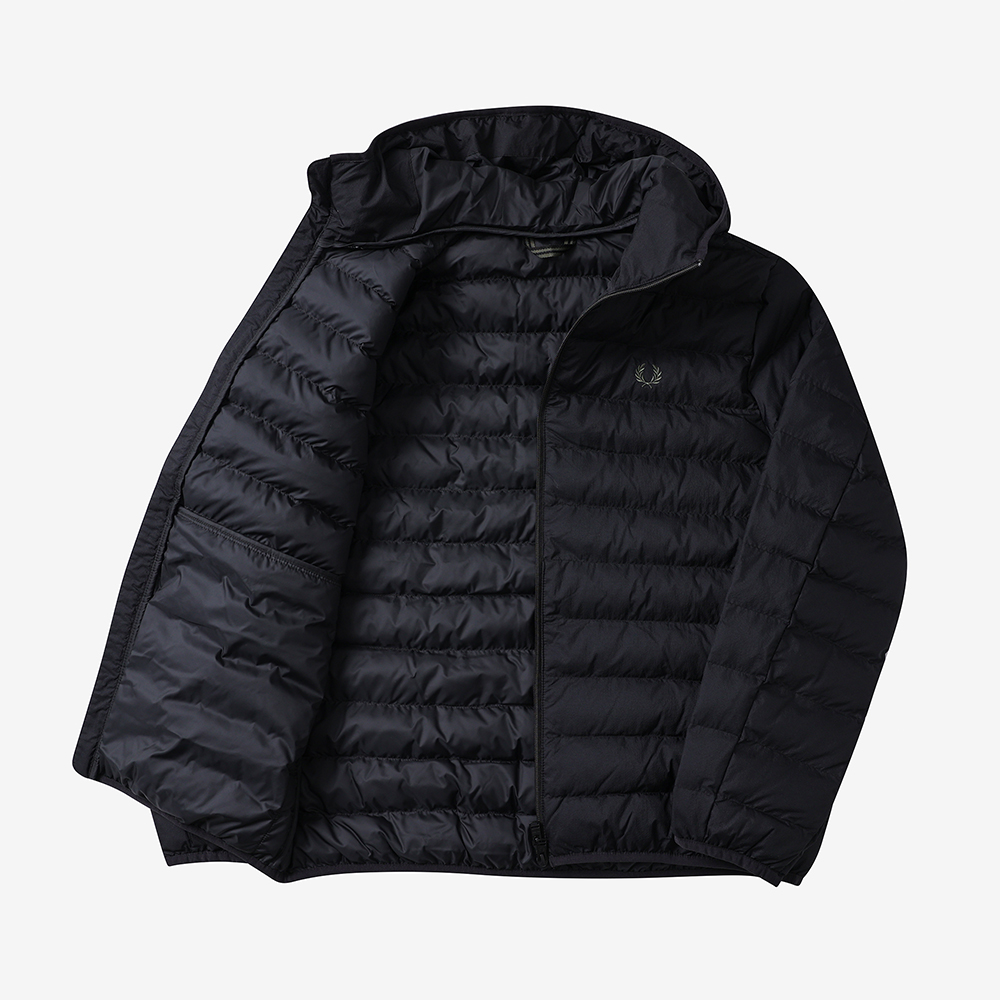 프레드페리 후드 인슐레이트 재킷 블랙(Fred Perry Hooded Insulated Jacket Black) - 3