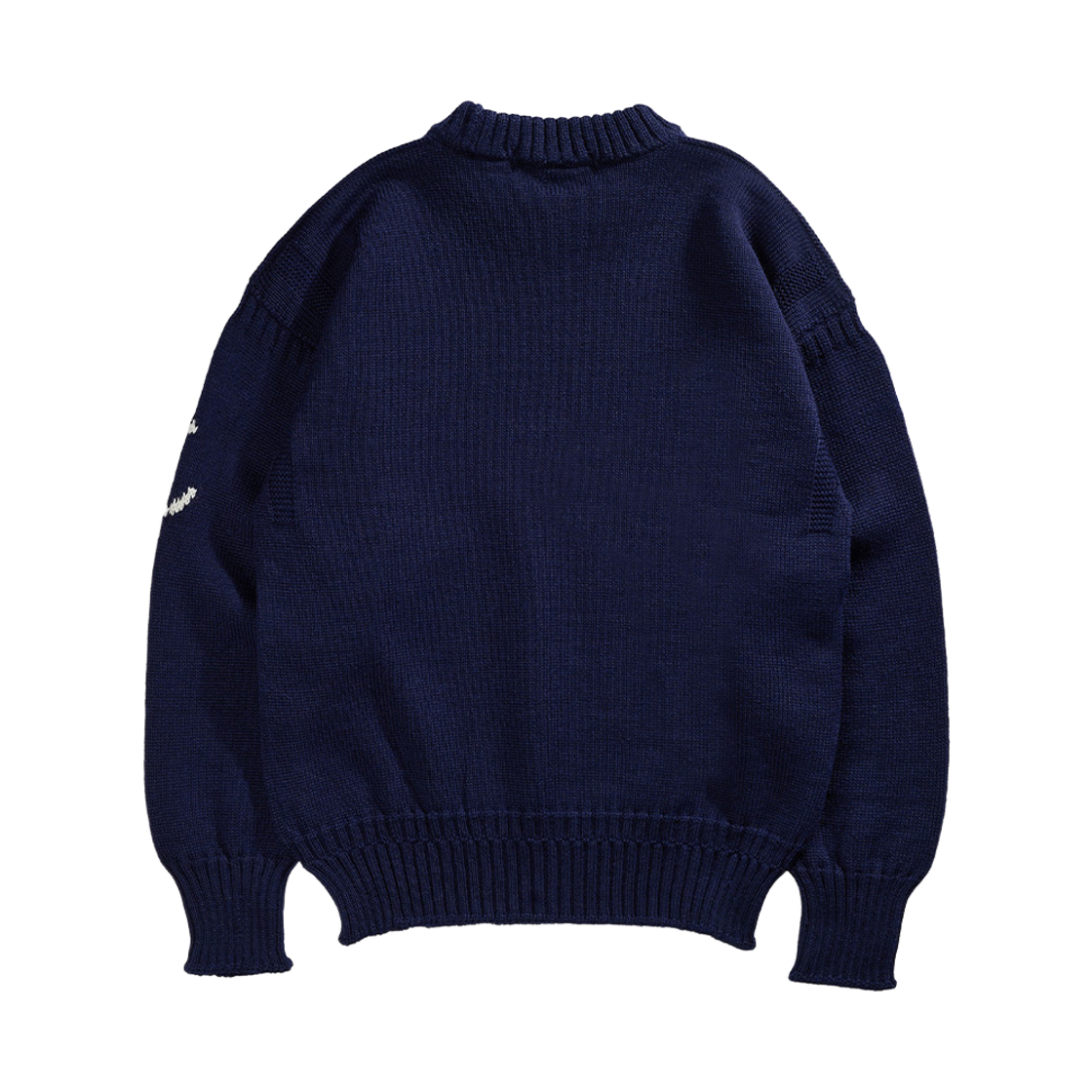 건지울른스 크루넥 홀가먼트 스웨터 네이비(Guernsey Woollens Crewneck Wholegarment Sweater Navy) - 2