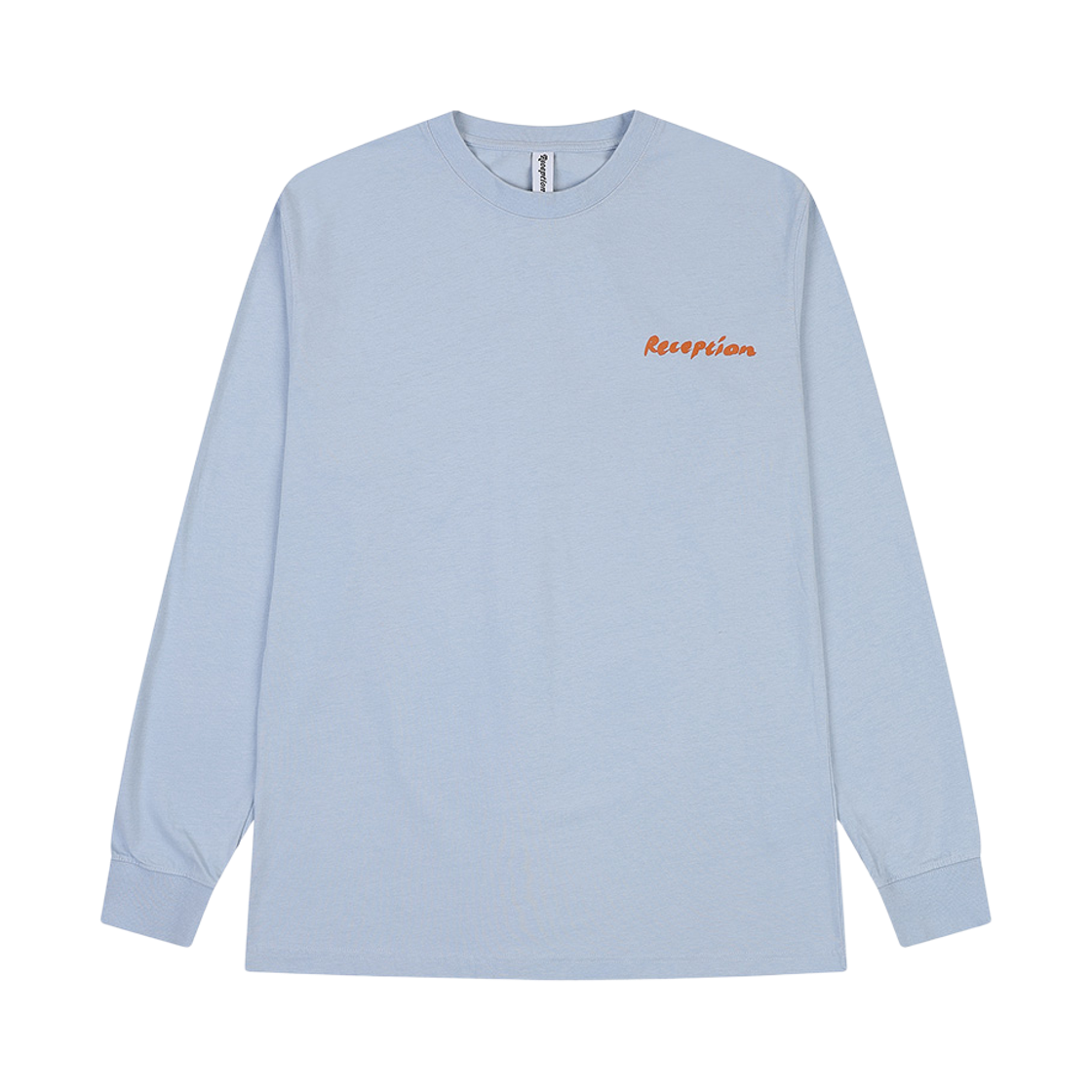 피어 리셉션 롱 슬리브 티 푸드 코튼 싱글 저지 아이스 블루(PEER Reciption LS Tee Food Cotton Single Jersey Ice Blue)