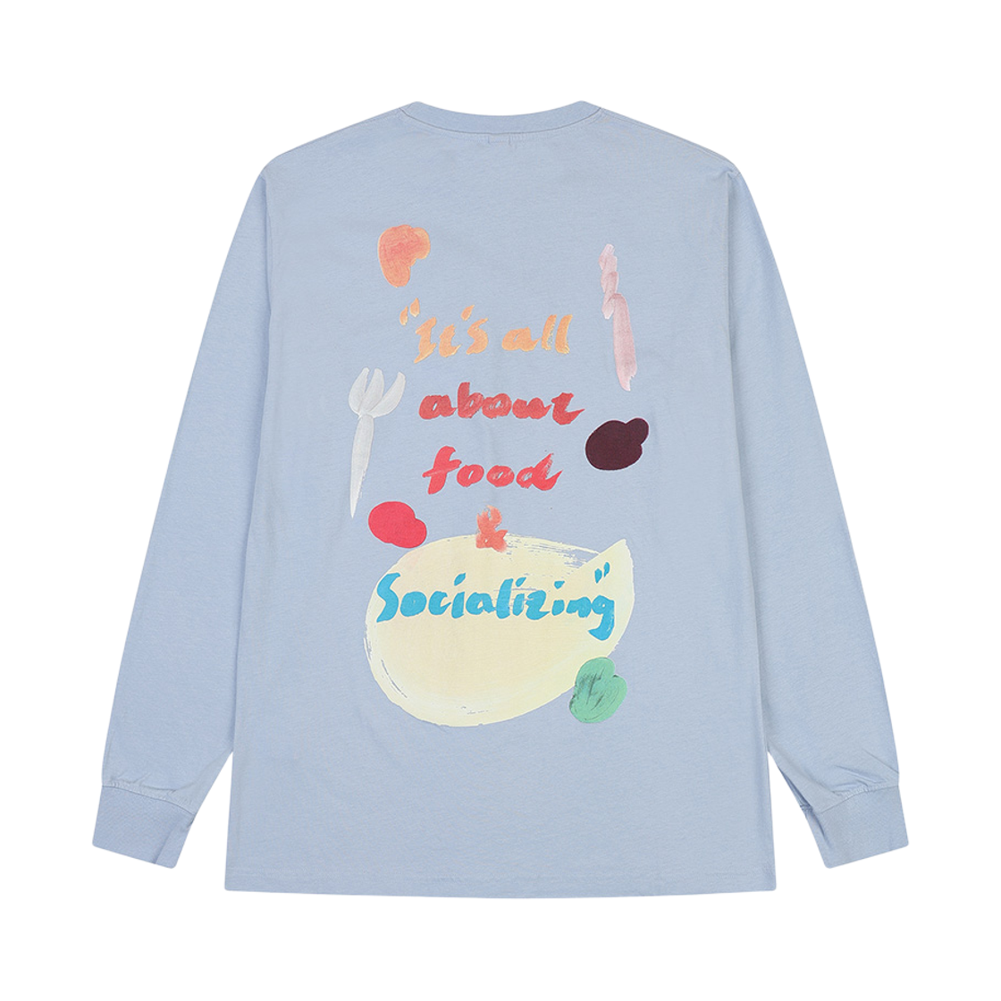 피어 리셉션 롱 슬리브 티 푸드 코튼 싱글 저지 아이스 블루(PEER Reciption LS Tee Food Cotton Single Jersey Ice Blue) - 2