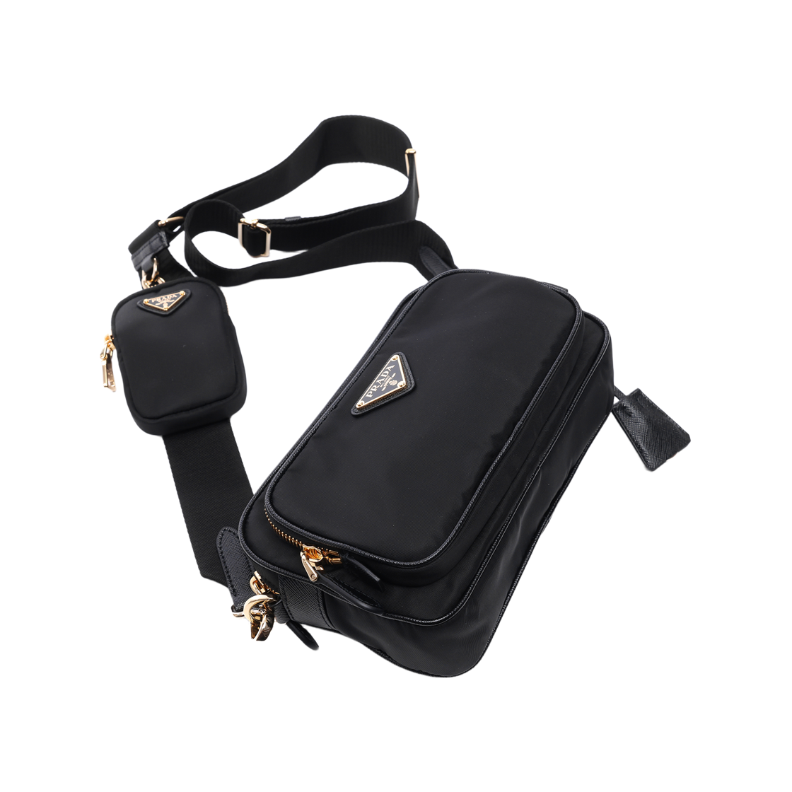 [15% 쿠폰] 프라다 리나일론 크로스바디백 블랙([15% 쿠폰] Prada Re-Nylon Crossbody Bag Black) - 5