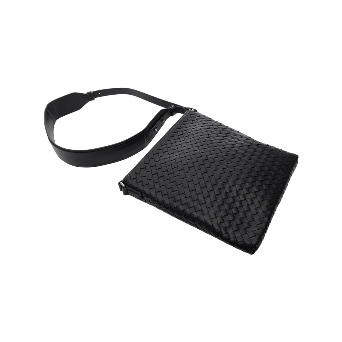 [15% 쿠폰] 보테가 베네타 인트레치아토 미디움 메신저백 블랙([15% 쿠폰] Bottega Veneta Intrecciato Medium Messenger Bag Black) - 5