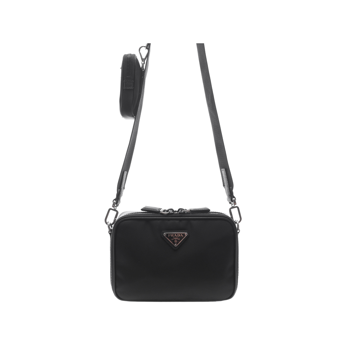 2VH070 2DMH F0002 V XMP [15% 쿠폰] Prada Re-Nylon and Saffiano Leather Brique Bag Black