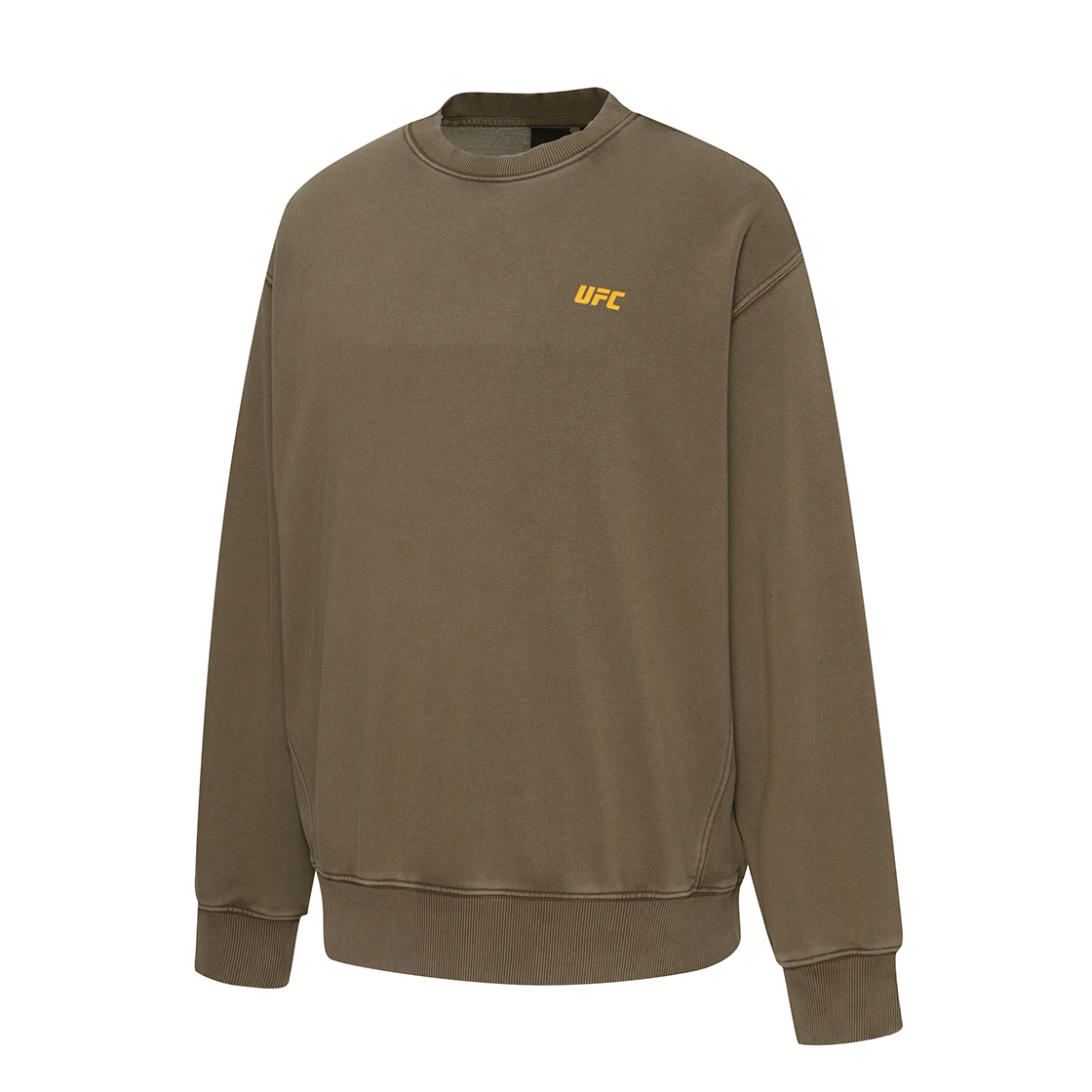 유에프씨 스포츠 다잉 레터링 릴렉스핏 맨투맨 다크 카키(UFC SPORT Dyeing Lettering Relaxed Fit Sweatshirt Dark Khaki) - 2