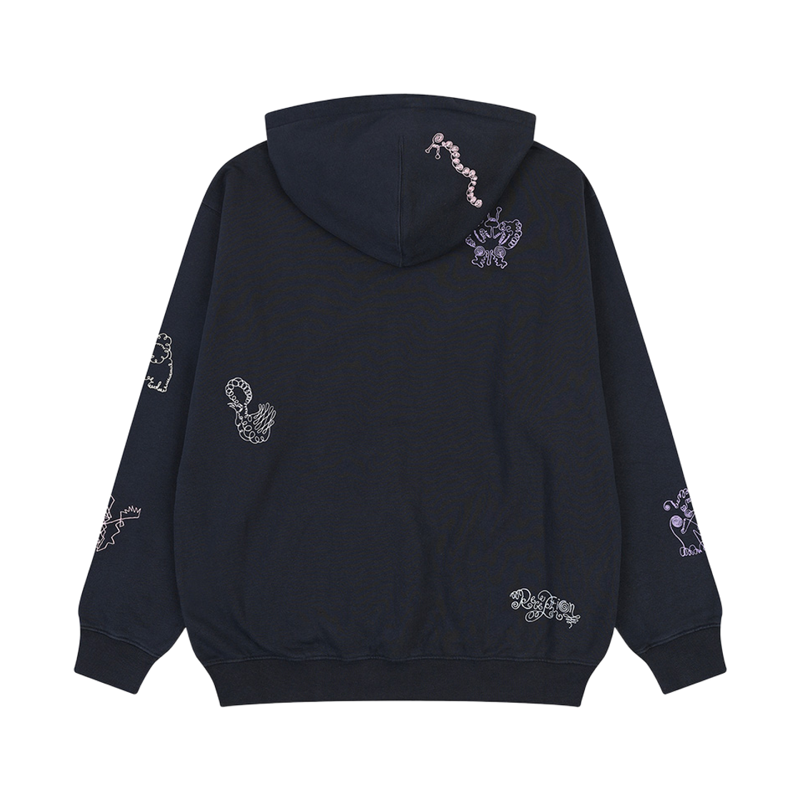 피어 리셉션 후디드 스웨트 BF 코튼 브러시 플리스 다크 네이비(PEER Reciption Hooded Sweat BF Cotton Brush Fleece Dark Navy) - 2