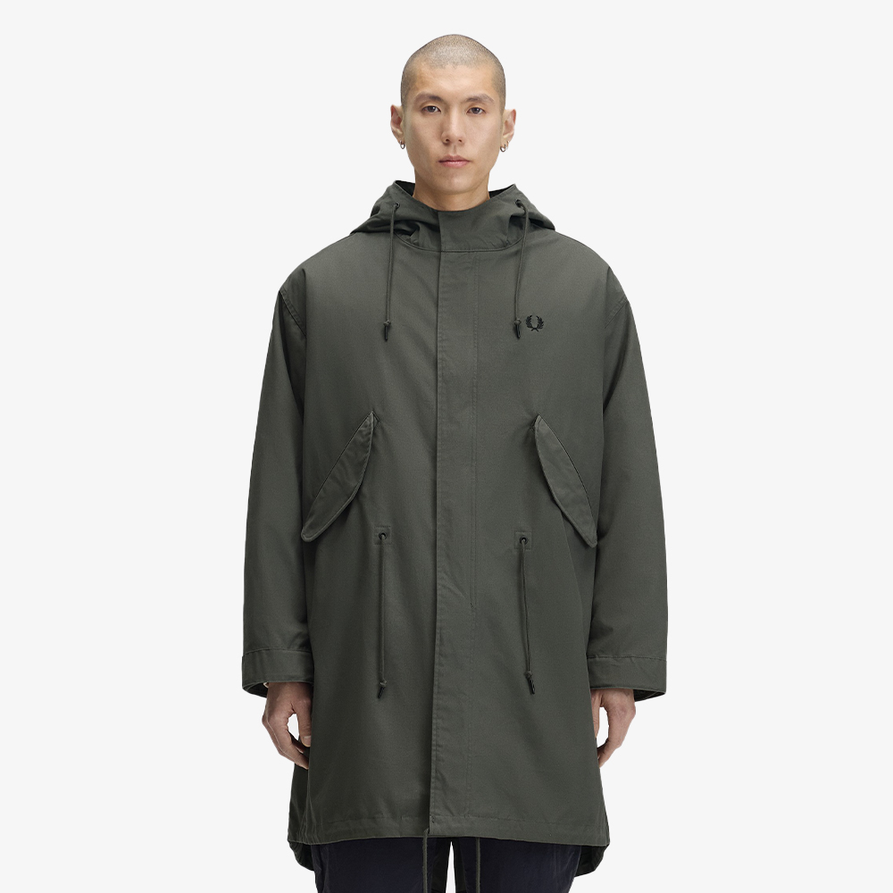 프레드페리 오버사이즈드 하모나이즈드 파카 필드그린(Fred Perry Oversized Harmonised Parka Field Green) - 3