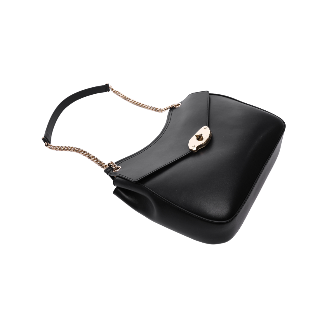 [15% 쿠폰] 멀버리 하이 글로스 레더 라나 체인 숄더백 블랙([15% 쿠폰] Mulberry Lana Chain Shoulder Bag with High Gloss Leather Black) - 5