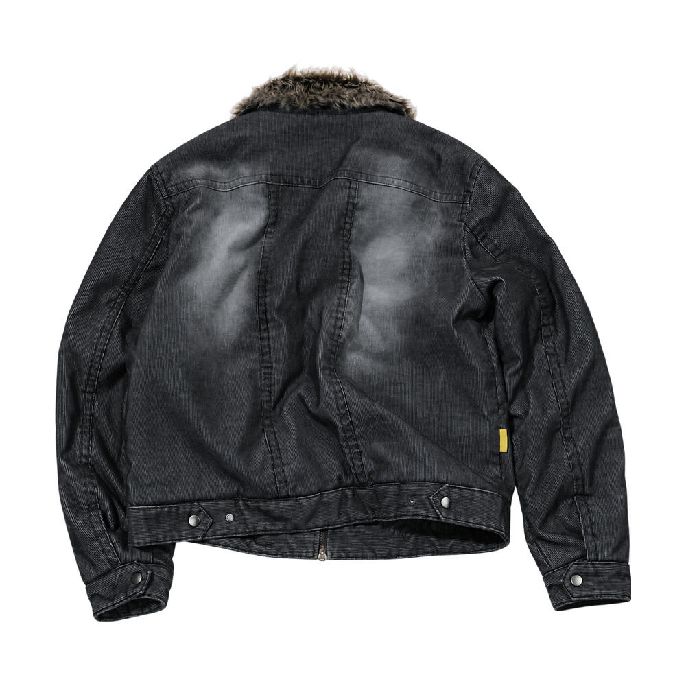 메인부스 울프 코듀로이 퍼 자켓 차콜(MAINBOOTH Wolf Corduroy Fur Jacket CHARCOAL) - 2