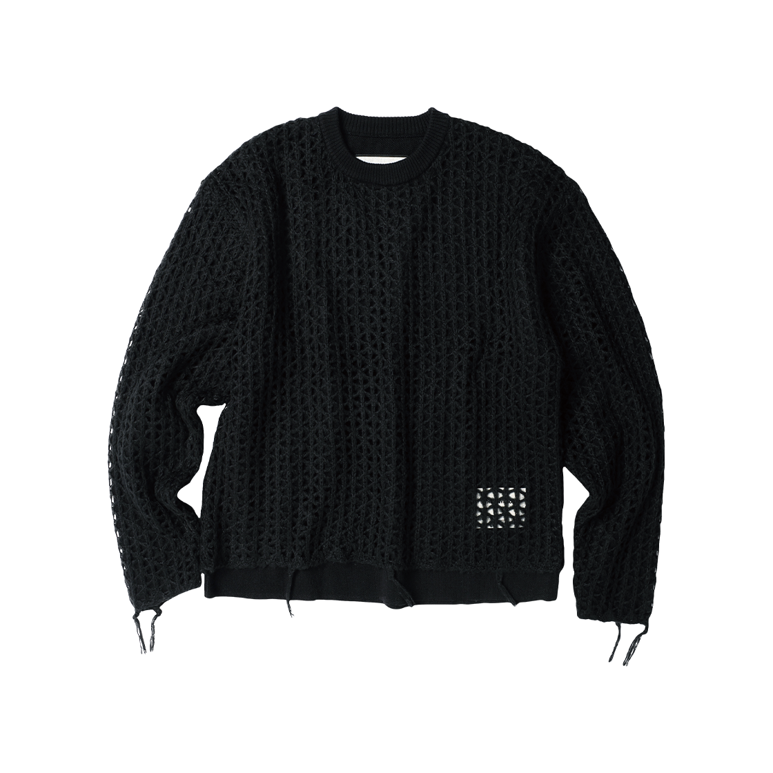VH2GFUK600ABK Thevinylhouse Net Layered Sweater Black