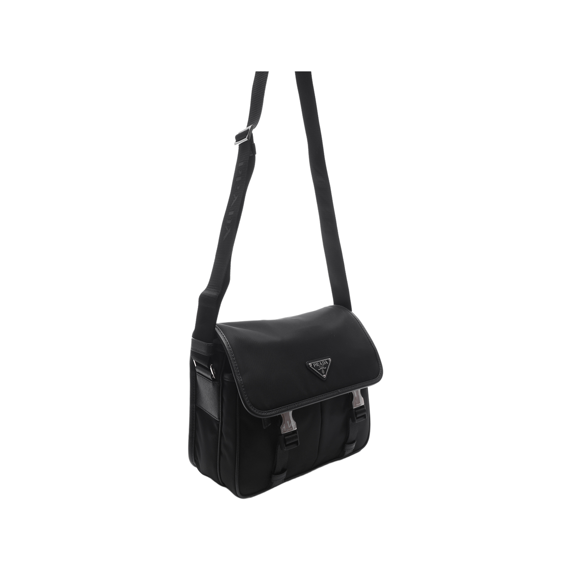 [15% 쿠폰] 프라다 리나일론 사피아노 레더 숄더백 블랙([15% 쿠폰] Prada Re-Nylon and Saffiano Leather Shoulder Bag Black) - 3