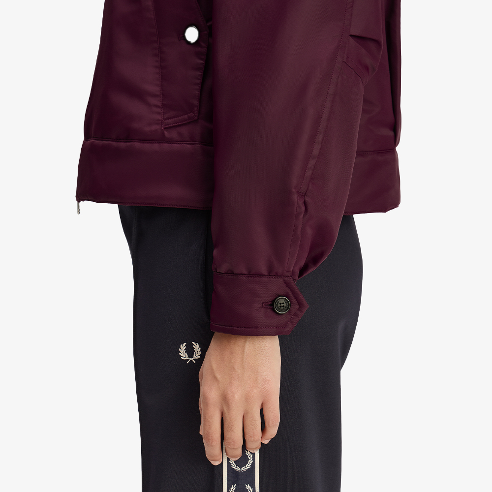 프레드페리 우먼즈 오버사이즈드 패디드 카반 재킷 플럼(Fred Perry Oversized Padded Caban Jacket Plum) - 6