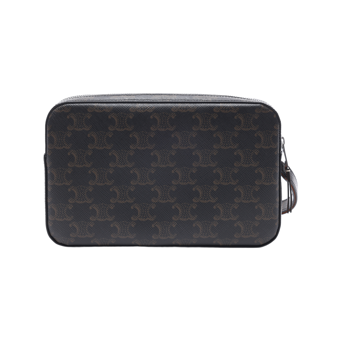 [15% 쿠폰] 셀린느 스트랩 파우치 트리옹프 캔버스 카프스킨 탄([15% 쿠폰] Celine Pouch With Strap in Triomphe Canvas and Calfskin Tan) - 4