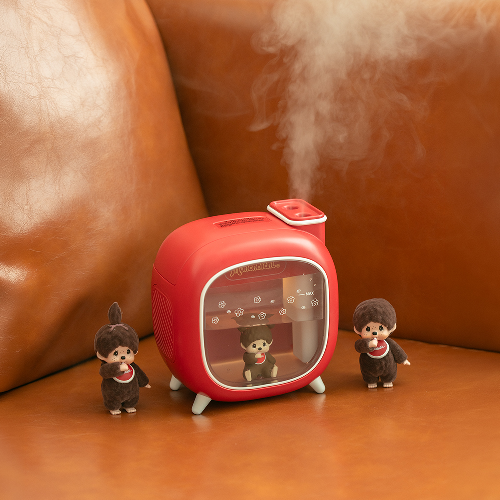 로이체 몬치치 피규어 LED 무드등 충전식 저소음 듀얼 초음파 가습기(Royche Monchhichi Figure LED Mood Light Rechargeable Low Noise Dual Ultrasonic Humidifier) - 2