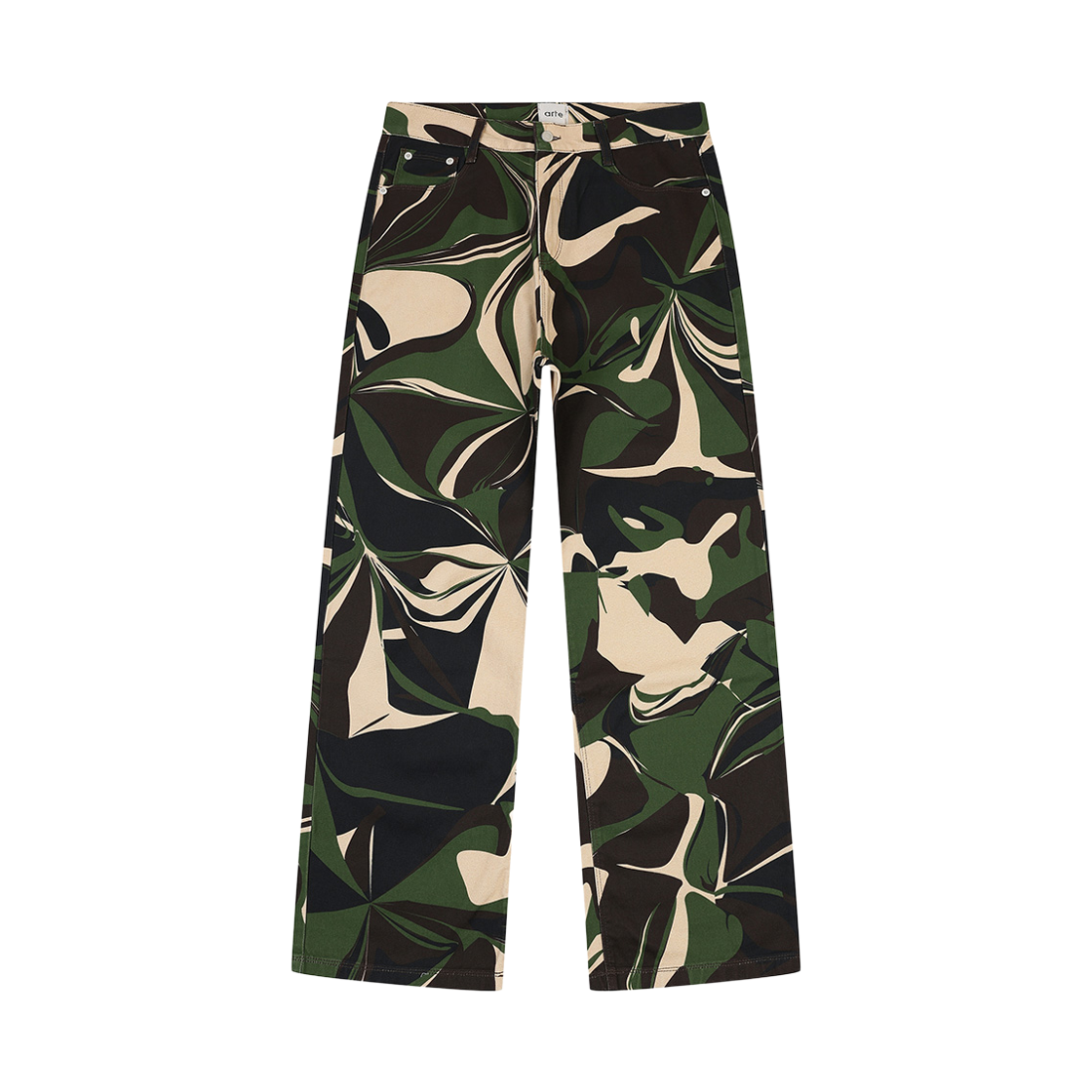 A14CBP0002KK PEER Arte Antwerp Camo Pants Khaki
