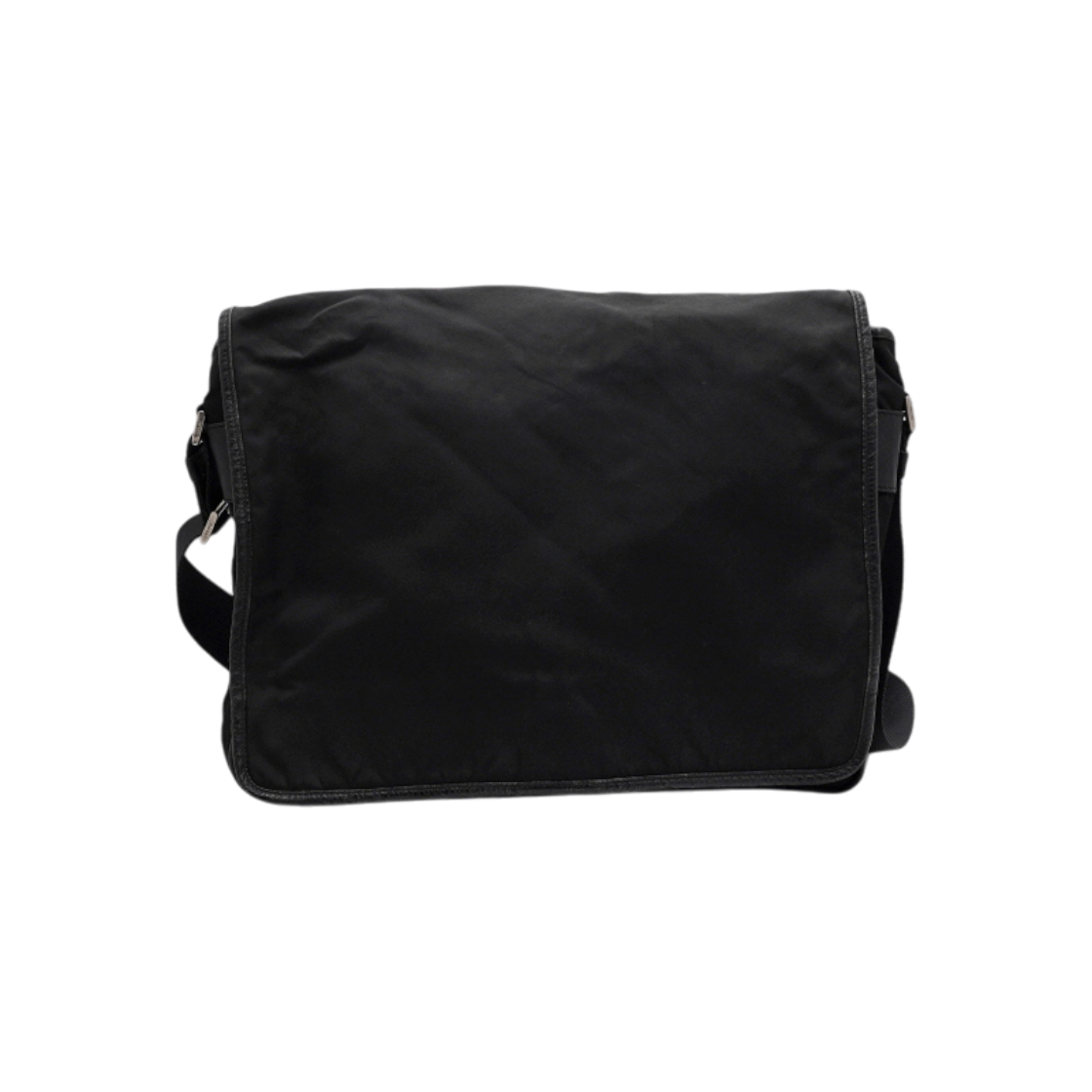 프라다 블랙 나일론 빈티지 삼각로고 메신저 남성 크로스백(Prada Vintage Triangle Logo Nylon Messenger Crossbody Bag)
