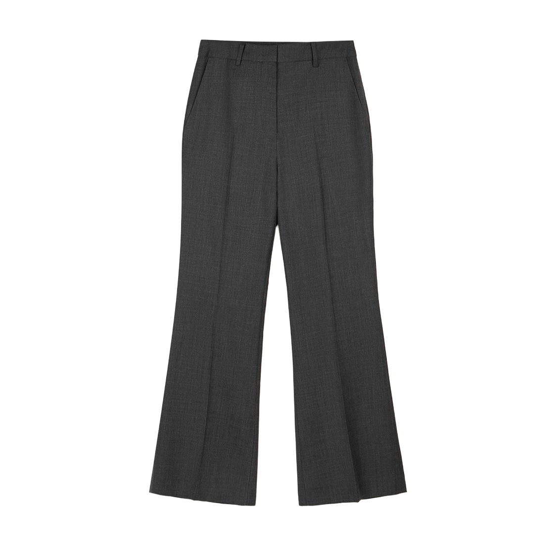 TNPA6F300G2 TNGT W Wool Blend Comfort Flared-Fit Pants Charcoal