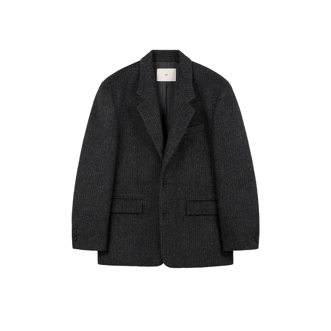TNJA6F203CG TNGT Oversized Wool Blazer Dark Grey