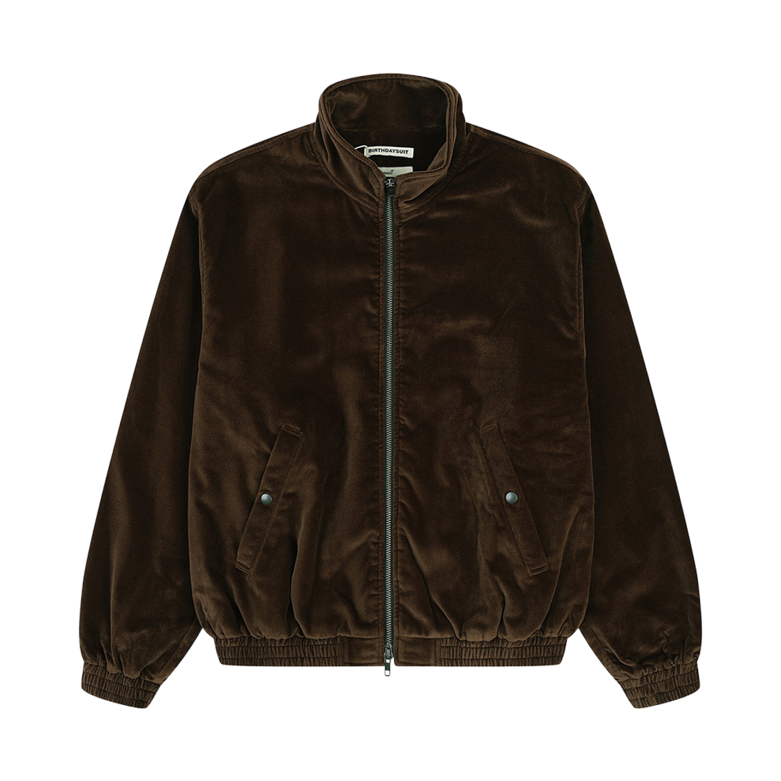 BT4COJ0004BR PEER Birthdaysuit Cotton Velvet Harrington Jacket Brown