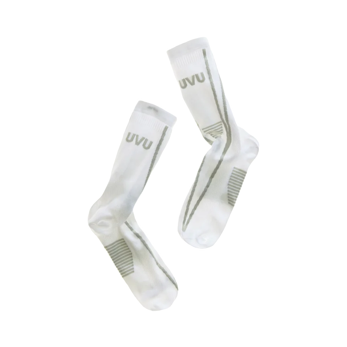 - UVU Running Sock White Grey
