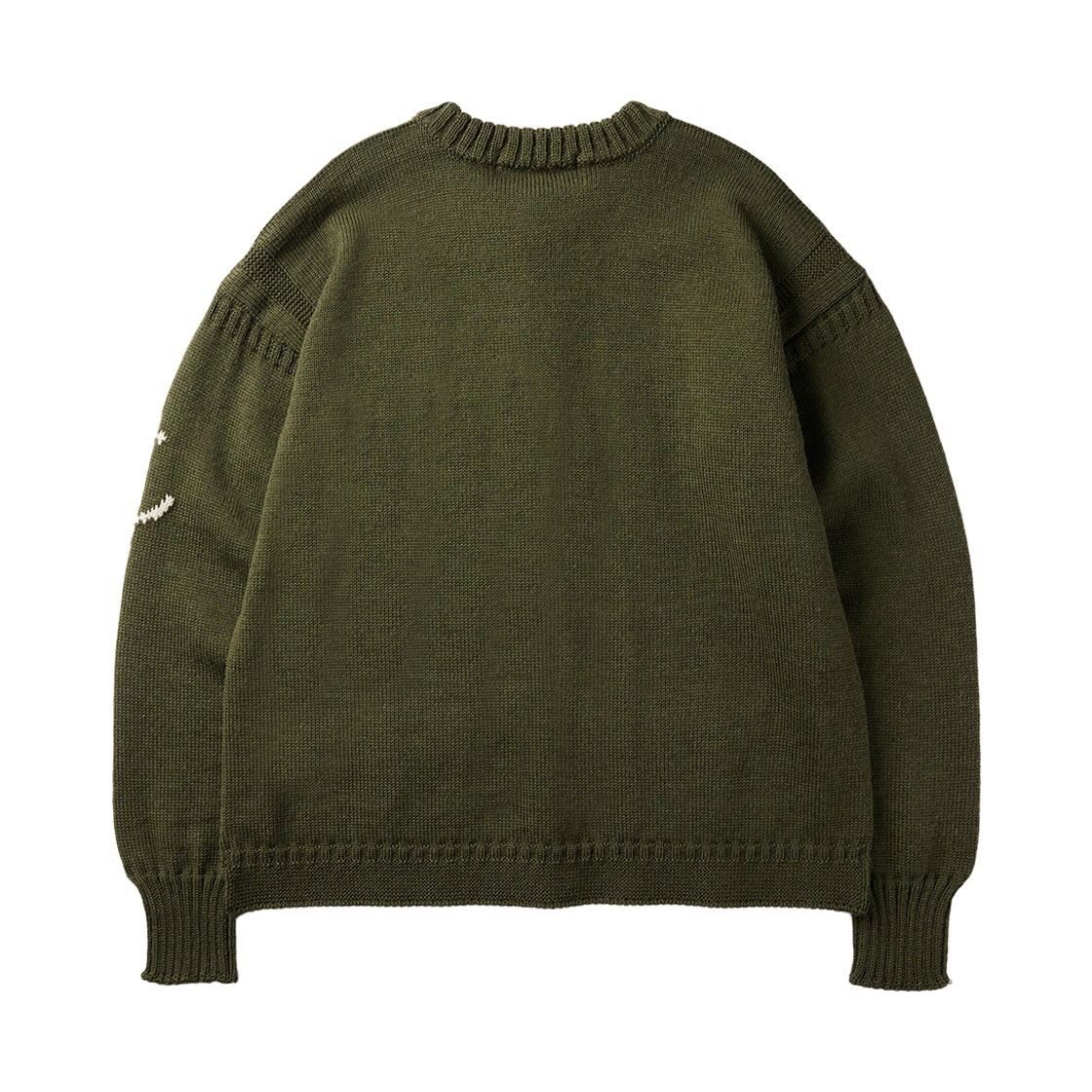 건지울른스 피셔맨 홀가먼트 가디건 아미(Guernsey Woollens Fisherman Wholegarment Cardigan Army) - 2