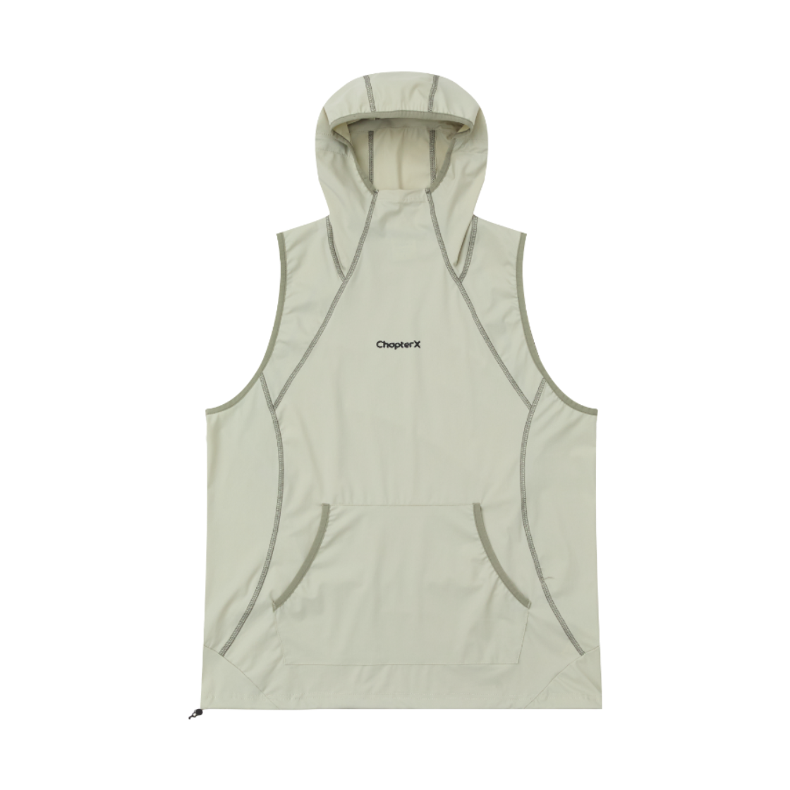 챕터엑스 퀵 드라이 아웃 레이어 베스트 그린(Chapter.X Quick-Dry Hooded Layer Vest Green)